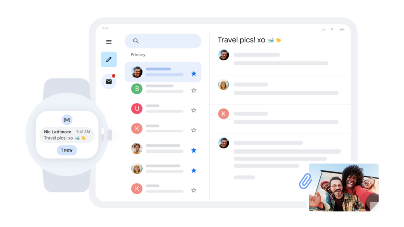 gmail olw reloj movil escrotirio